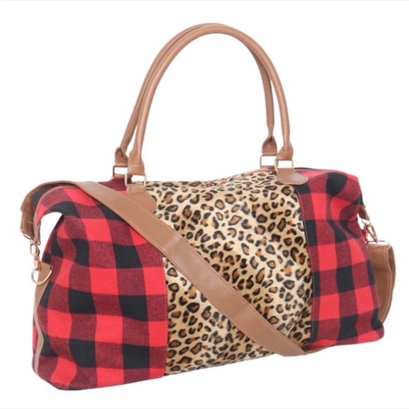 (REDUCED) BUFFALO ANIMAL PRINT DUFFLE BAG - Picture 5 of 5
